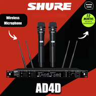 Shure AD4D ไมโครโฟนไร้สายการเชื่อมต่อ UHF ไมโครโฟนประสิทธิภาพระดับมืออาชีพ วัสดุโลหะ สีดํา