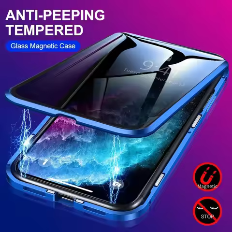 Anti Peeping Metal Phone Case for Vivo Y78 Y27S Y27 Y200 Pro Y300 Plus Y36 Y28E Y28S Y28 5G 4G 360 D