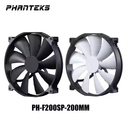 PHANTEKS F200SP Black High Air Volume Computer Case Fan 200mm 4Pin PWM Quiet Cooling Fan FDB Hydraul