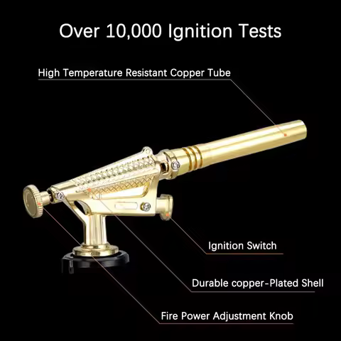Piezoelectric Ignition Torch LPG Propane Handheld Copper Torch Butane Gas Bottle Torch Burner Outdoo