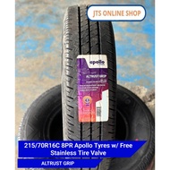 215/70R16C 8PR Apollo Tyres ALTRUST GRIP w/ Free Stainless Tire Valve