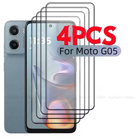 4PCS Full Cover Glass For Motorola Moto G05 Glass Moto G05 Tempered Glass Protective HD 9H Screen Pr