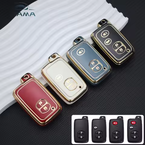2 3 4 Buttons TPU Car Key Case for Toyota Camry Prado Corolla Prius Aqua RAV4 Land Cruiser Cover Key