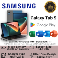 Samsung Galaxy Tab S 4G LTE/5G Android 12 System 11.26-inch Android Tablet [12GB RAM+512GB ROM] Dual SIM Slot Support 4G LTE/5G