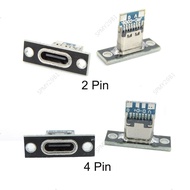 2Pin 4Pin Type-C USB Jack 3.1 Type-C type c Female Connector Jack Charging Port mount Socket fixing 
