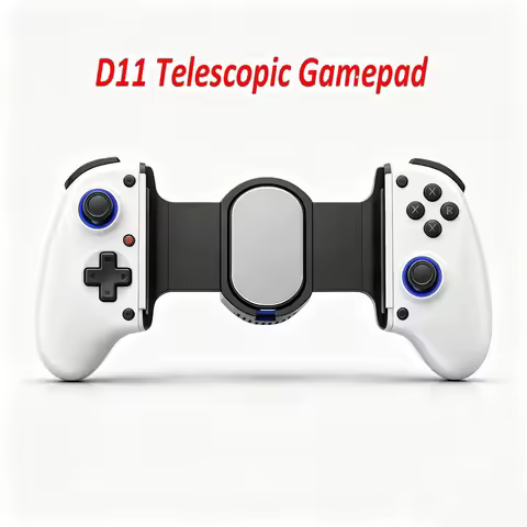 Wireless Telescopic Game Controller D11, Hall Effect Joystick Bluetooth Mobile Gamepad for Switch fo