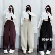 Baggy Pants with Elastic Waist at the Back, Basic Form 501