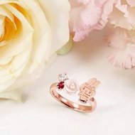 Kuromi & MyMelody繁花系列-美樂蒂珠貝花純銀戒指