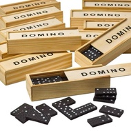 1set Domino Wooden Gaple Game Domino Domino Game Wooden Box Card Domino Stone Box