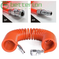 BETTER-LONTIME PU Air Compressor Hose, With Connector Flexible Air Compressor Hose Tube, Plug Air Fi