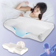 gniermaoyiyou Orthopedic Pillow Memory Foam Neck Pillow Butterfly Shaped Relaxation Neck Muscles Ergonomic Pillow Size 50Cm 60Cm