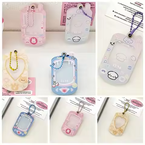 PVC Kpop Photocard Holder Dog Mini Phone Mobile Phone Photocard Frame Personality Creative Access Ca