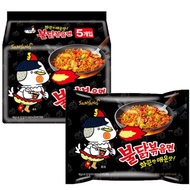 SAMYANG BULDAK ORIGINAL STIR FRIED RAMEN 140g 1PACK5PCS ( HOT CHICKEN STIR FRY NOODLES  X1 SPICY)