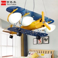 Northern EuropeLEDAirplane Children's Chandelier Simple Modern American Boy's Room Bedroom Study Creative Cartoon Lamps