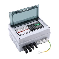 Solar PV Combiner Box 2 input 1 out IP65 2 String Surge Lightning Protection MCB SPD Waterproof Box