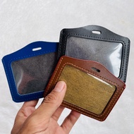 Leather Id card Case Id card Holder/Id card Holder/horizontal Leather Id card Frame
