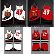 Jersey Ginebra Jersey Barangay Ginebra Kings Caguioa 47 Jersey for Kids Boy 12 Years Old Jersey Bask