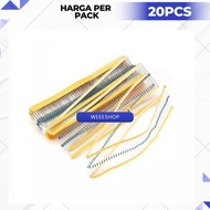 [CONTENTS 20 PCS] Resistor 1/4W Metal Film 1% - Resistor 10 15 22 33 47 100 Ohm - 1/4 Watt MF Precis