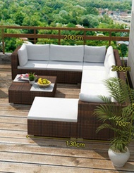◊☼❃ Aluminum alloy outdoor leisure sofa combination courtyard terrace open-air sun room garden furni