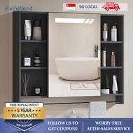 EX Bathroom Cabinet Mirror Cabinet Aluminum Waterproof Cabinet Bathroom Wall Mounted Storage