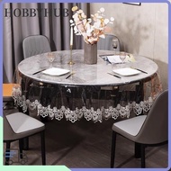 HOBBYHUB Waterproof Table Cloth, Lace Embroidered Transparent PVC Table Cloth,  140x220cm/120x180cm 
