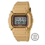[Watchwagon] Casio G-Shock DW-5600PT-5 Tone-On-Tone Series with Metal Face Protector Khaki Resin Band Digital Watch