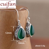 silver earrings 925 original Pear-shaped Hetian jade pendant earrings for women elegant set hikaw bu