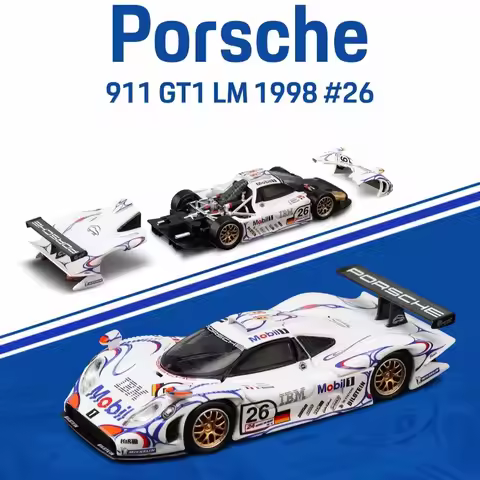 TH 1/64 911GT1 Le Mans Champion Cayenne Alloy Car Model as a Gift for Collectors