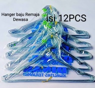 Hanger Baju Kawat Hanger baju remaja dewasa gantungan baju 12pcs(1 lusin)