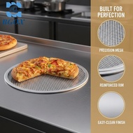 [BGOX] Aluminum Pizza Pan Mesh Non Sti 14 Inch Baking Tray Lightweight Screen for Crispy Pizza Crust