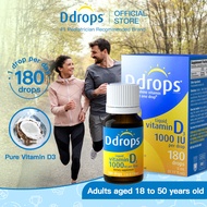 Ddrops Adults Vitamin D3 1000 IU，Liquid Vitamin D for Pregnant Women. Boosts resistance and immune. No Large Capsules, No Preservatives, Non-GMO, Anti-allergy