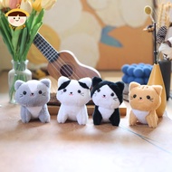 〔8C05〕 Cartoon Little Flower Cat VIP Guests Cat Plush Toy Keychain Pendant Baap Hangings Decoration 