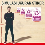 STIKER SAMPAH LOGAM SAFETY SIGN K3 ISO ANSI