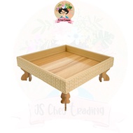 Dulang Hantaran Perkahwinan Berkaki Wooden Tray Wedding Artificial Dulang Rotan Bunga Hantaran