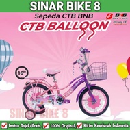 [✅Original] Sepeda Anak Perempuan Bnb Ctb Balloon Ukuran 12 &amp;16 Inch