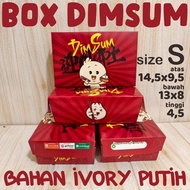 MERAH Dimsum box S 100 pcs Red motif dimsum packaging dimsum boxIVORY Paper lunch box s red dimsum