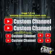Cutting sticker Custom youtube Account 1set
