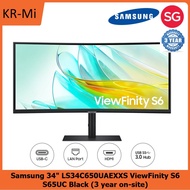 Samsung 34" ViewFinity S6 S65UC WQHD Black Monitor LS34C650UAEXXS (3 year on-site)
