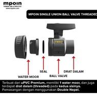Promo Mpoin SIngle Union Ball Valve FxF / Stop Kran Drat Dalam COD