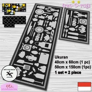 Kitchen Floor Mat Carpet Floor Mat Set Long Aisle Anti-Slip