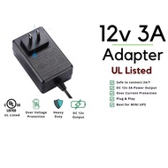 PinSan DC 12V 3A Adapter Power Adaptor for CCTV, Mini UPS, DVR, Biometrics & TV Plus Power Supply