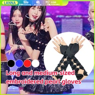 The Shop Is In Thailand. 1 Pair Bridal Gloves Bowknot 33CM Elastic Finger Fashion For Party 4 Colors