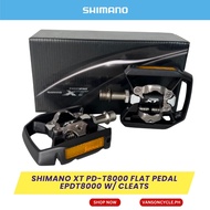 SHIMANO XT PD-T8000 Flat Pedal EPDT8000 w/ Cleats
