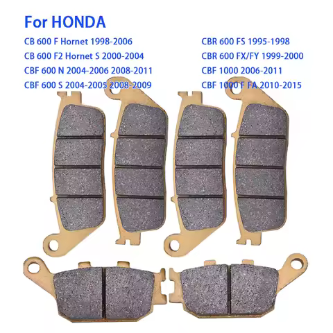 Motorcycle Front Rear Brake Pad For HONDA CB600 F Hornet CBF600 N S CBF600N CBF600S CBR600 FS FX FY 