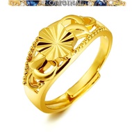 Lady opening 916gold ring 916gold love ring in stock