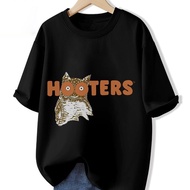 2025 T-Shirt with Owl and HOOTERS Print for Casual Wear