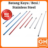 Batang Penyapu Panjang Batang Kayu Penyapu Broom Stick Batang Kayu Bulat Batang Besi Stainless Steel