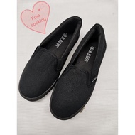 B.BEST KASUT SEKOLAH SARUNG HITAM , B.BEST BLACK SCHOOL SHOE FREE SCOKING SIZE 31-45 ---CODE