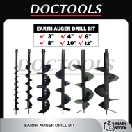 HILTEM EARTH AUGER DRILL BIT 40mm, 60mm, 3", 4", 6", 8”,10”,12”/ GERUDI TANAH GALI LUBANG DIGGER/ MA