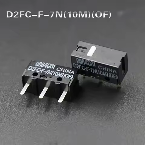 2Pcs Mouse Micro Switch D2FC-F-7N 10M 20M OF for Logitech Mouse Microswitch D2FC-F-K 50M 60MN D2F-F-